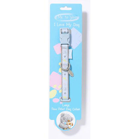 Me to You Bear Paw Prints Collar Large Blue £4.80